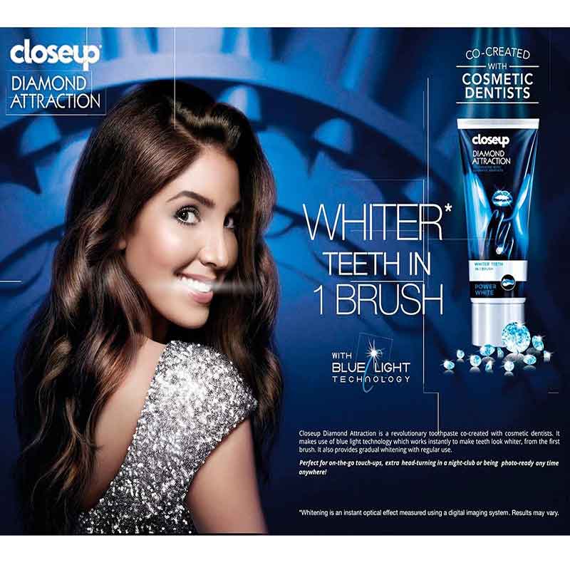 خمیر دندان سفید کننده کلوزآپ مدل DIAMOND ATTRACTION حجم ۷۵ میلی لیتر